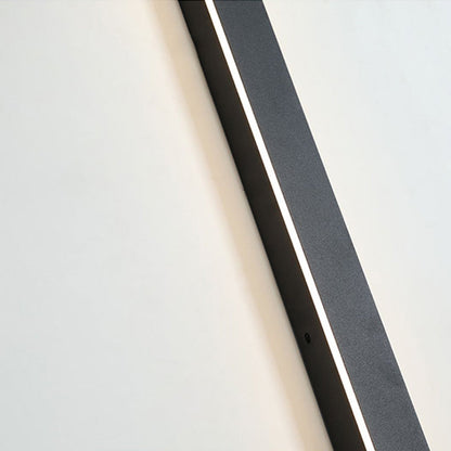 Veldrin Minimalist Slim Black Metal Outdoor Wall Light