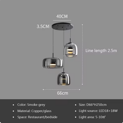 Lumira Nordic Tinted Glass Pendant Light