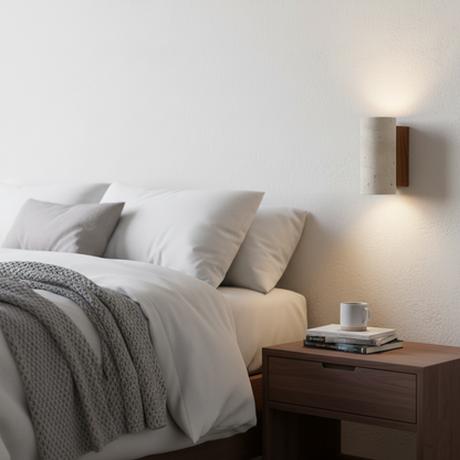 Torvela Japandi Travertine Wall Light