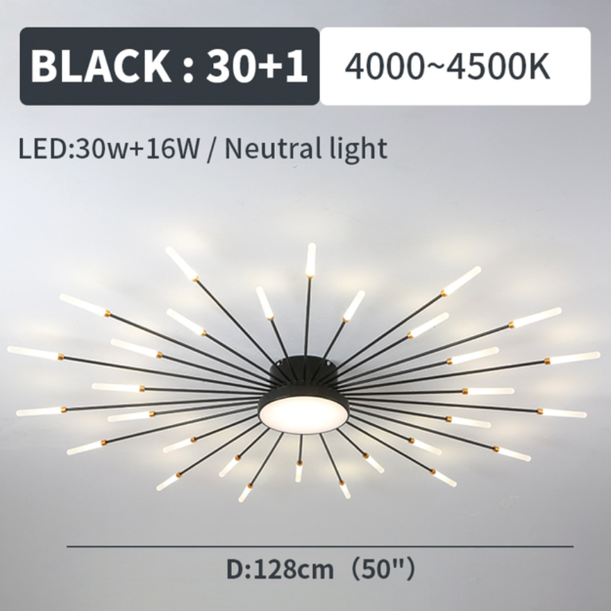 Pyrenna Starburst Metal Firework Ceiling Light