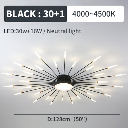 Pyrenna Starburst Metal Firework Ceiling Light