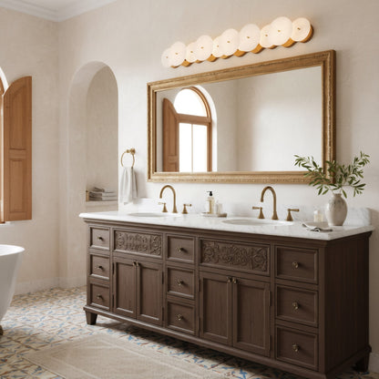 Lunavey Modern Alabaster Disc Vanity Light