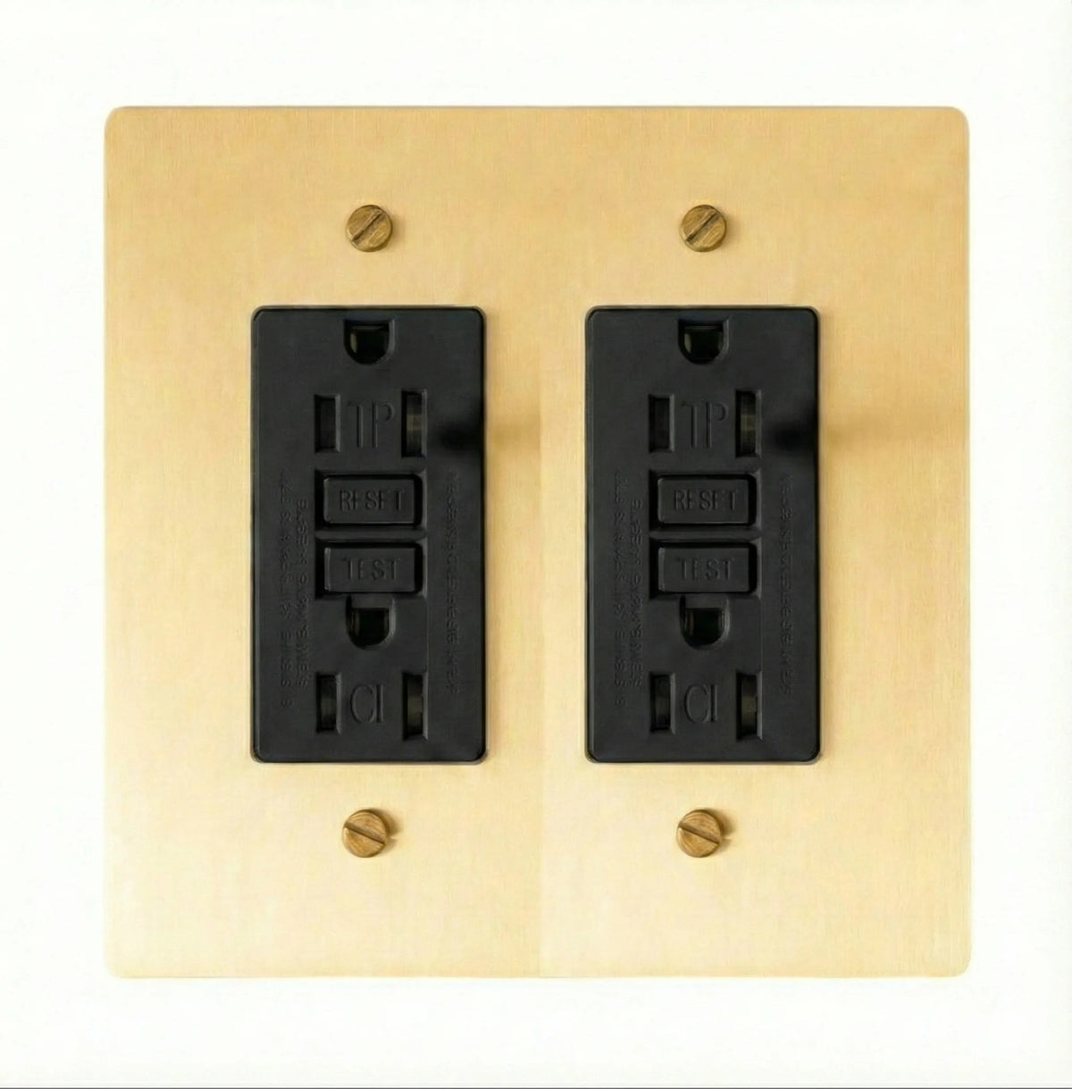 Galveno Vintage Solid Brass 2-Gang Outlet