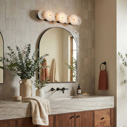 Lunavey Modern Alabaster Disc Vanity Light