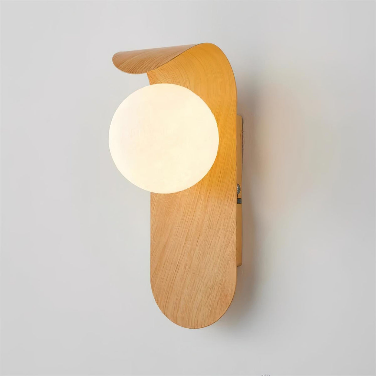 Velmara Minimalist Wood Globe Wall Light
