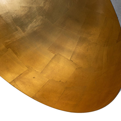 Domarra Industrial Metal Gold-Leaf Dome Pendant Light
