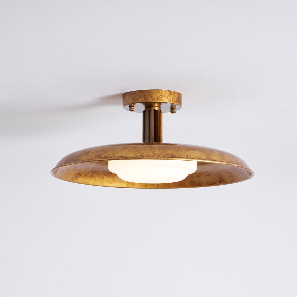 Wide Disc Flush Ceiling Light