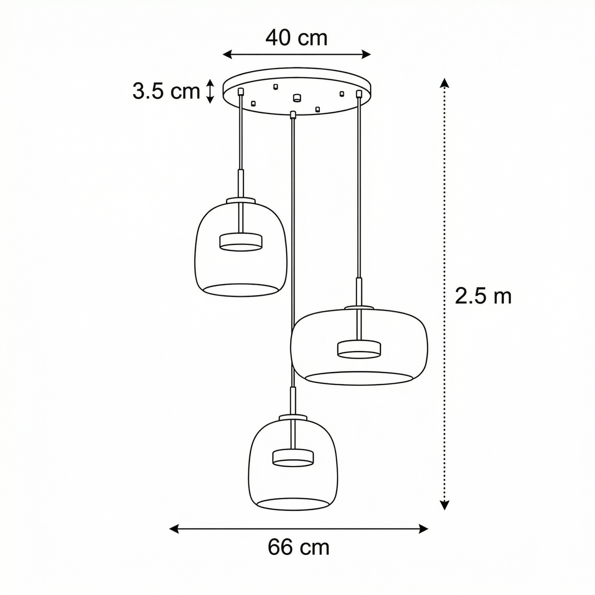 Lumira Nordic Tinted Glass Pendant Light