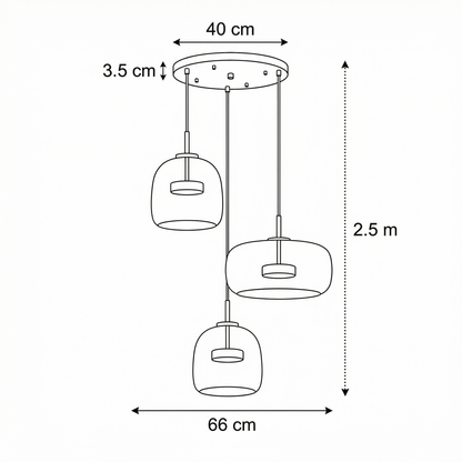 Lumira Nordic Tinted Glass Pendant Light