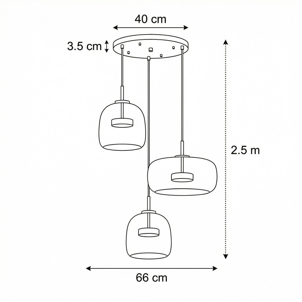 Tinted Glass Drum Pendant Light