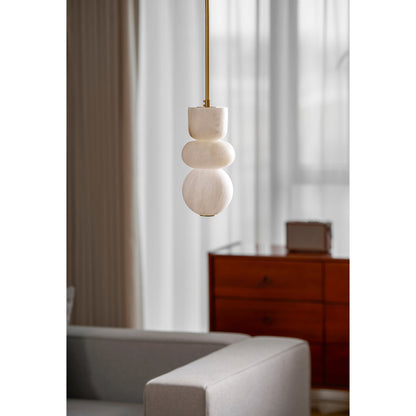 Stacked Alabaster Pendant Light