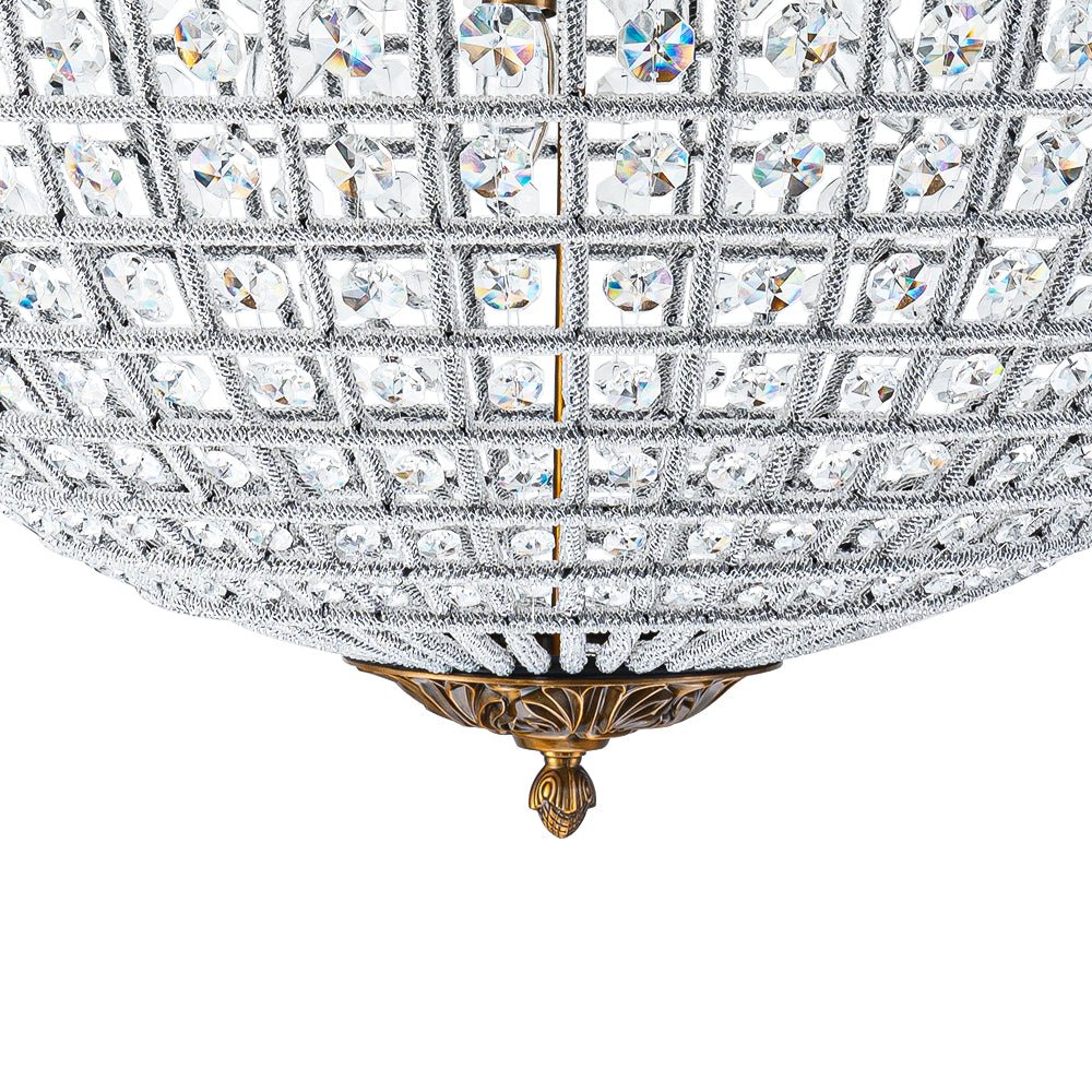 Crystavelle Regency Brass Crystal Orb Chandelier