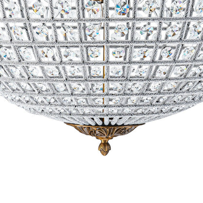 Crystavelle Regency Brass Crystal Orb Chandelier