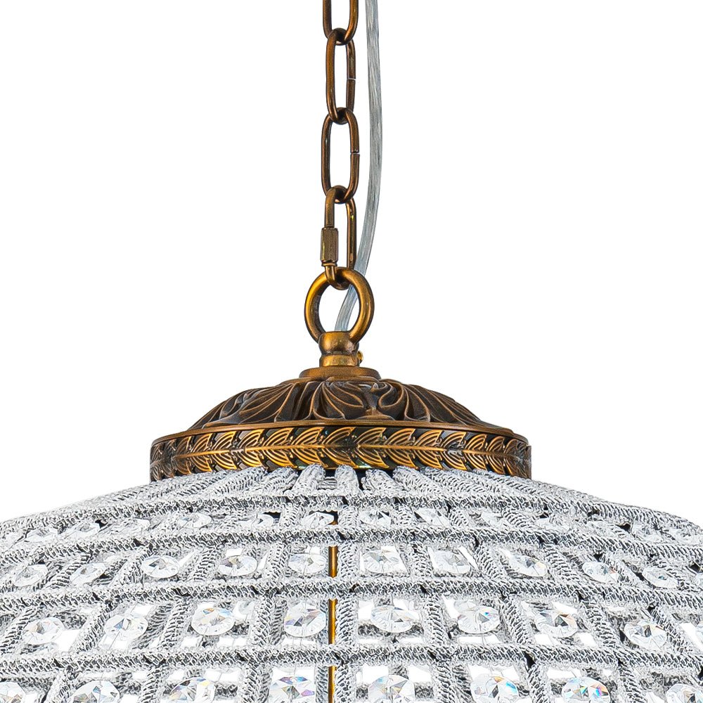 Crystavelle Regency Brass Crystal Orb Chandelier