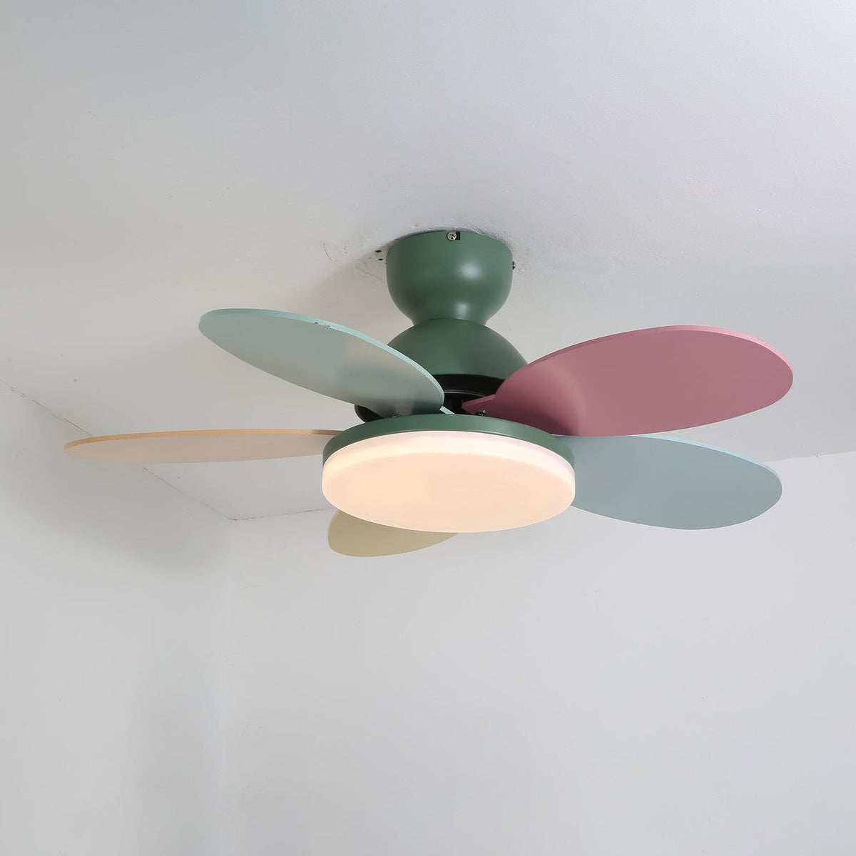 Flower Blade Wood Ceiling Fan