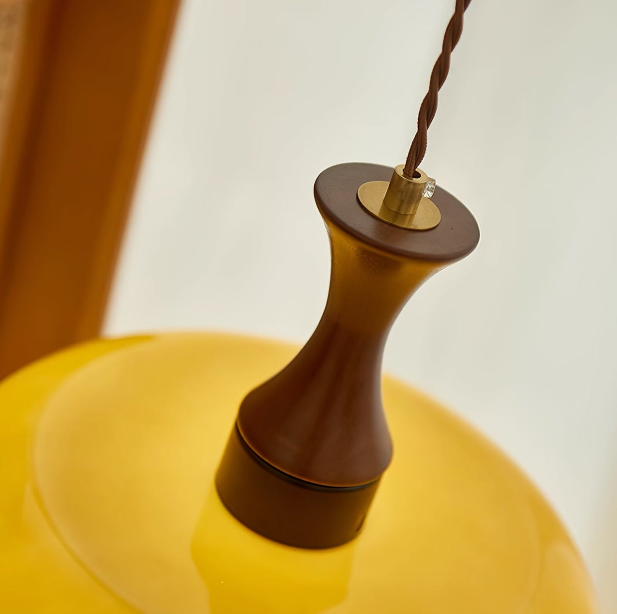 Amber Glass Plug-In Pendant