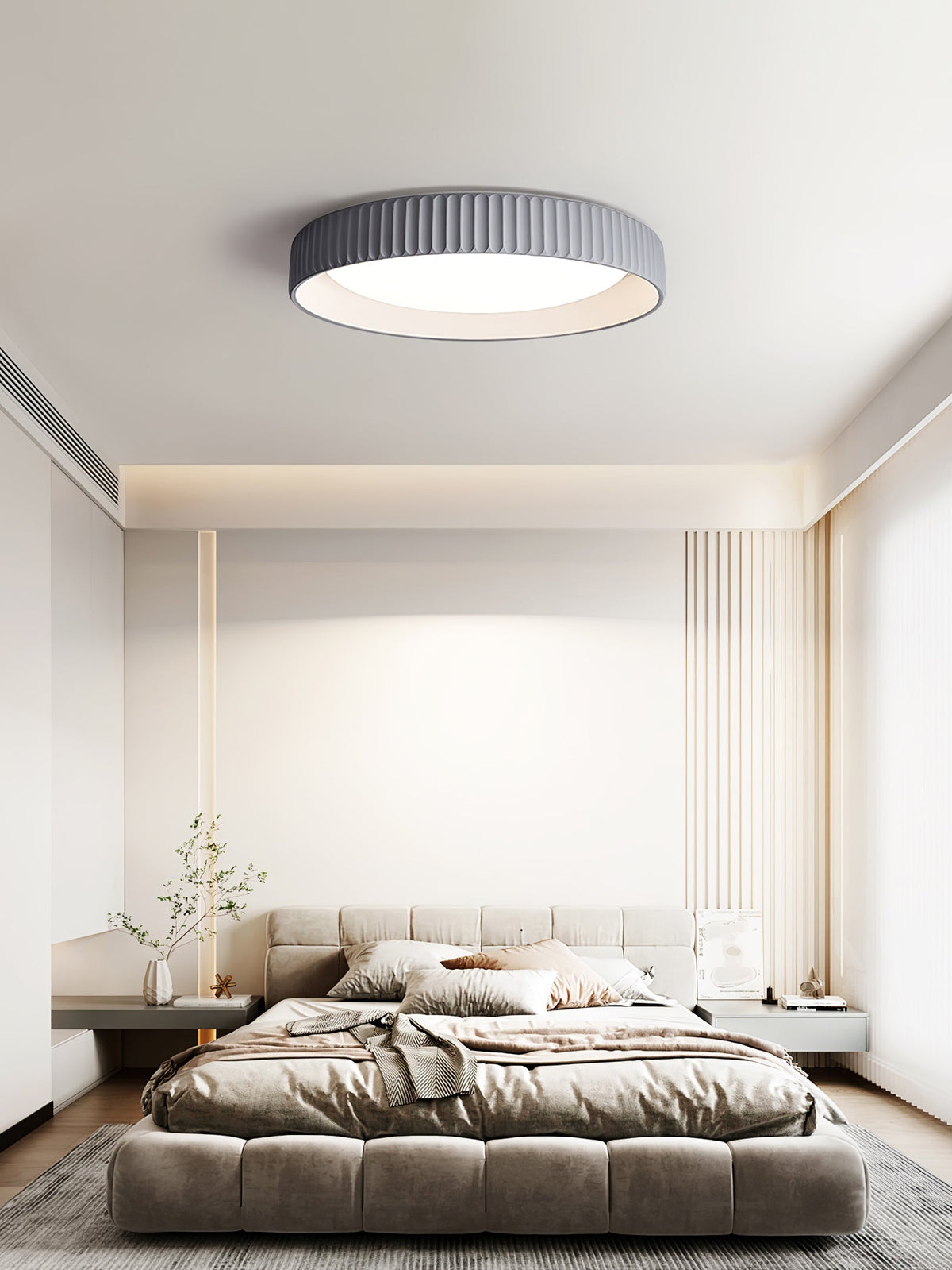 Fluted Resin Disc Ceiling Light