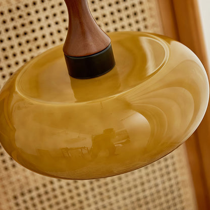 Amber Glass Plug-In Pendant