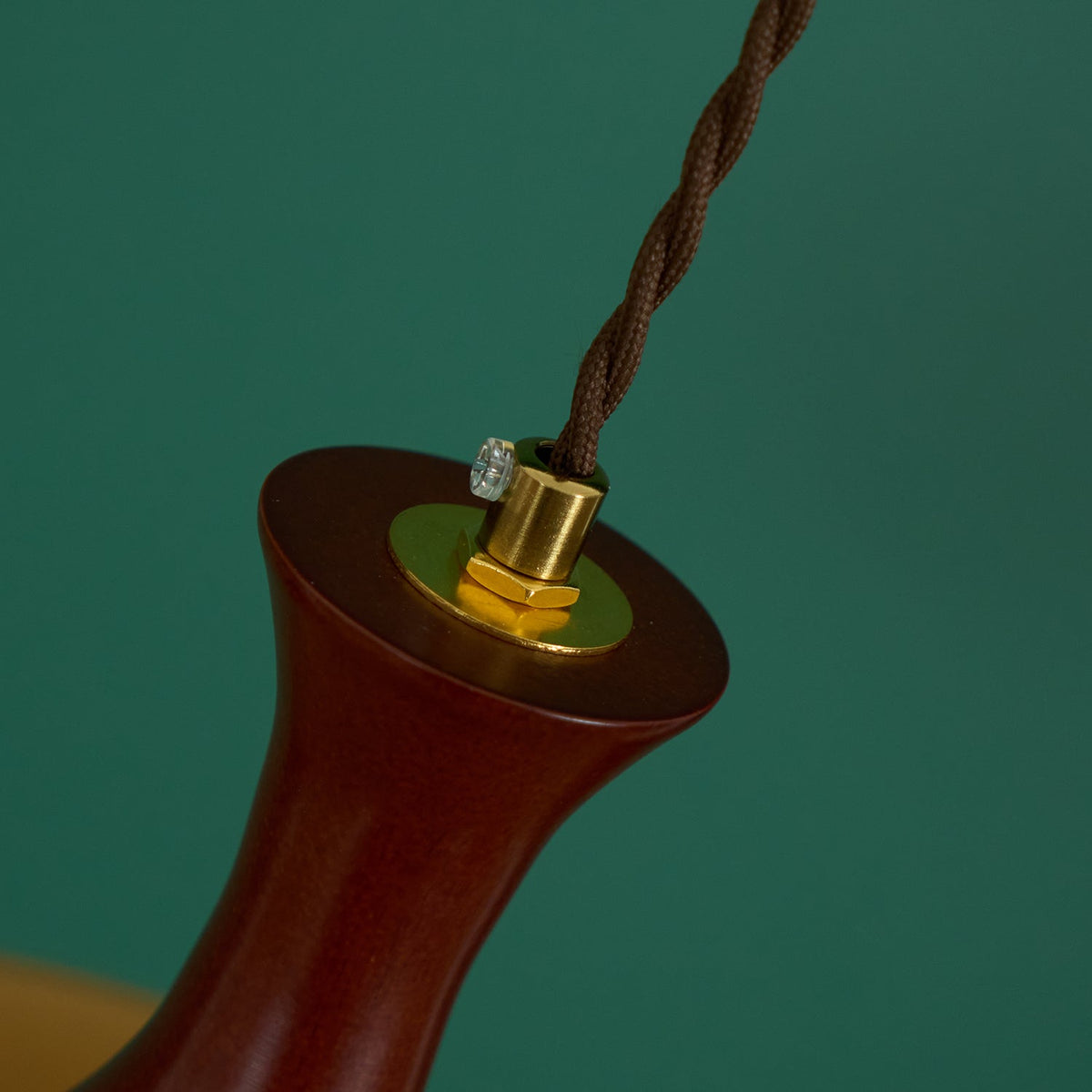 Amber Glass Plug-In Pendant