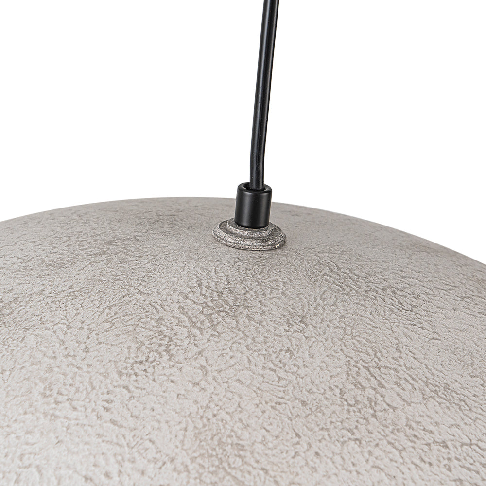 Domarra Industrial Metal Gold-Leaf Dome Pendant Light