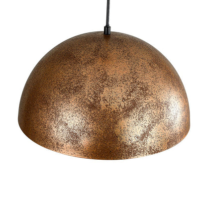 Domarra Industrial Metal Gold-Leaf Dome Pendant Light