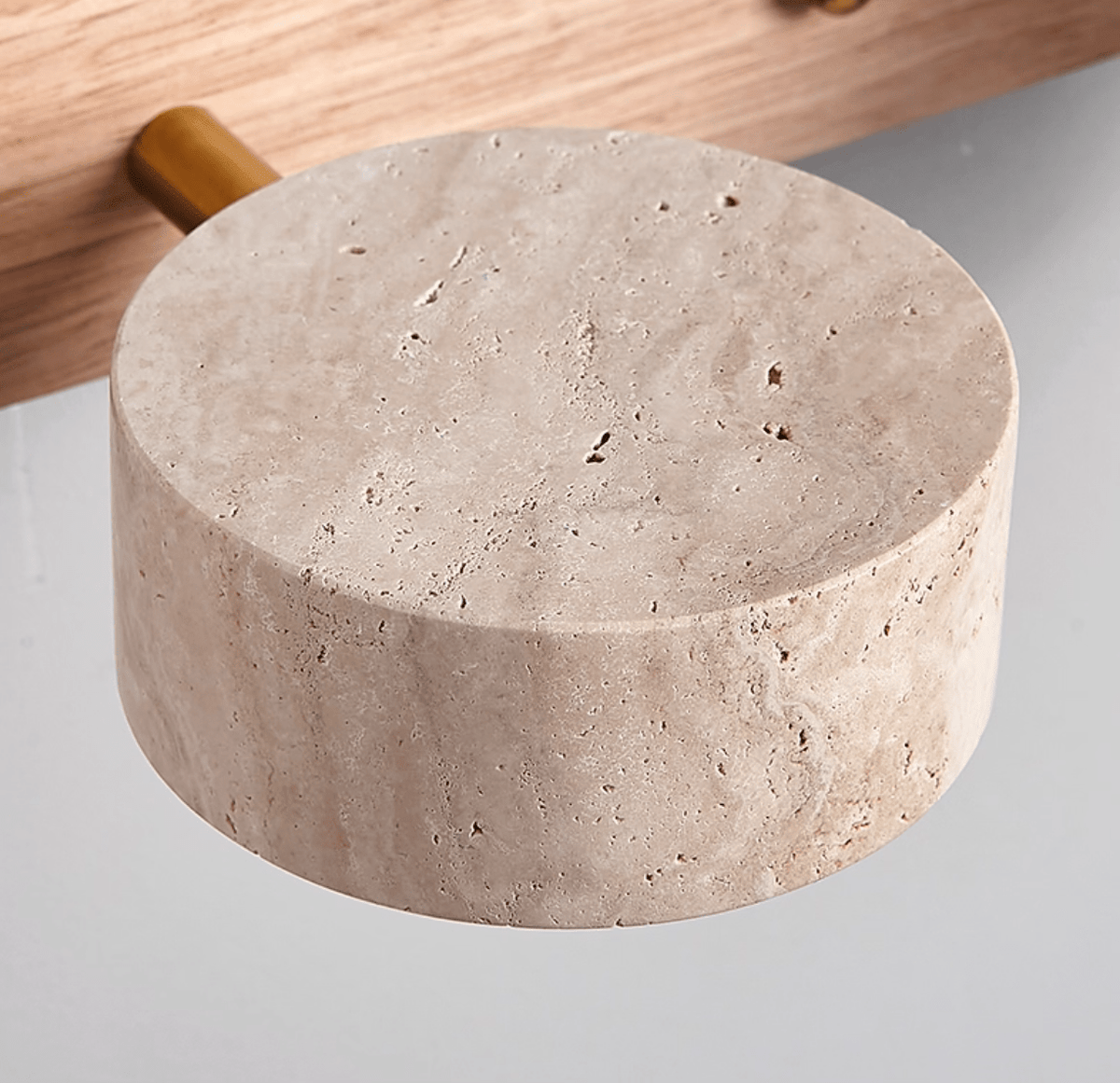 Travertine Wood Vanity Wall Light