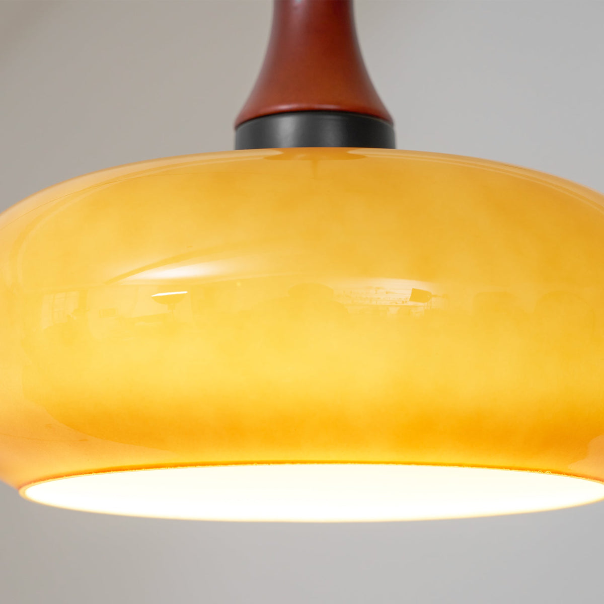 Amber Glass Plug-In Pendant