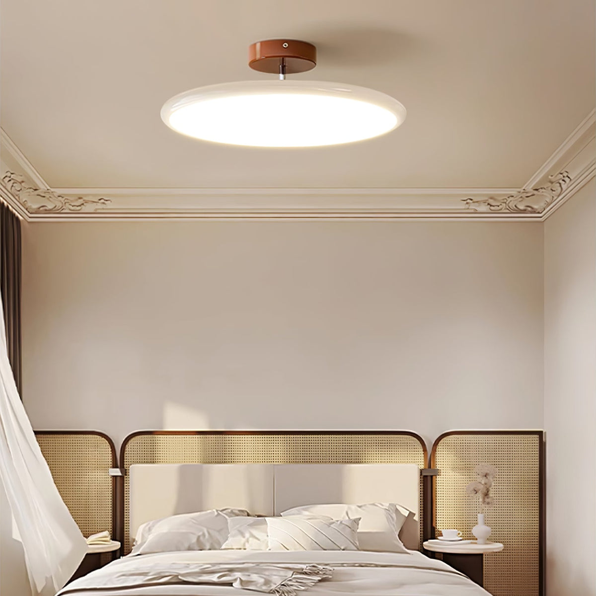 Round Wood Swivel Ceiling Light