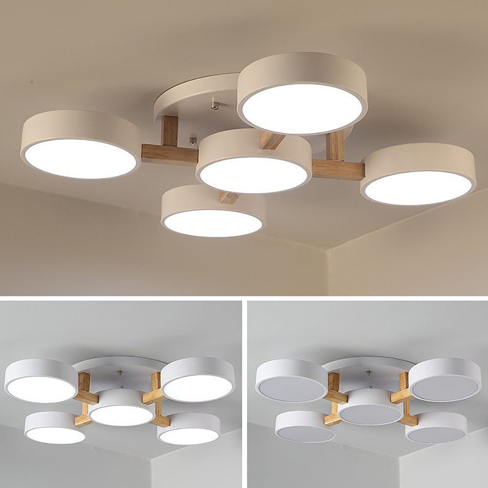Wood Frame LED Ceiling Light