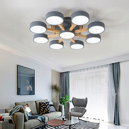 Wood Frame LED Ceiling Light