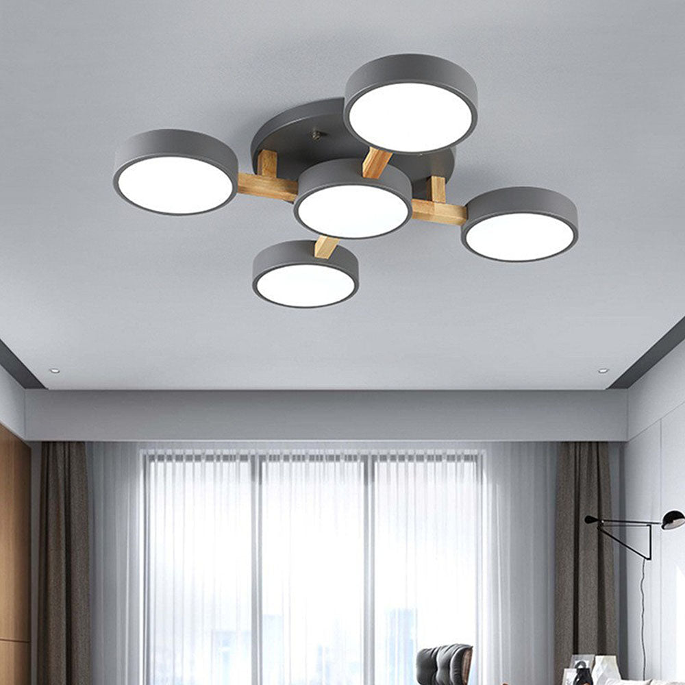 Wood Frame LED Ceiling Light
