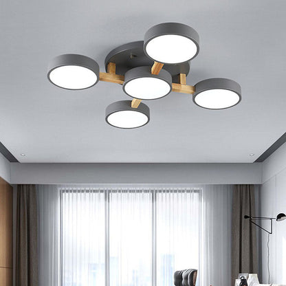 Wood Frame LED Ceiling Light