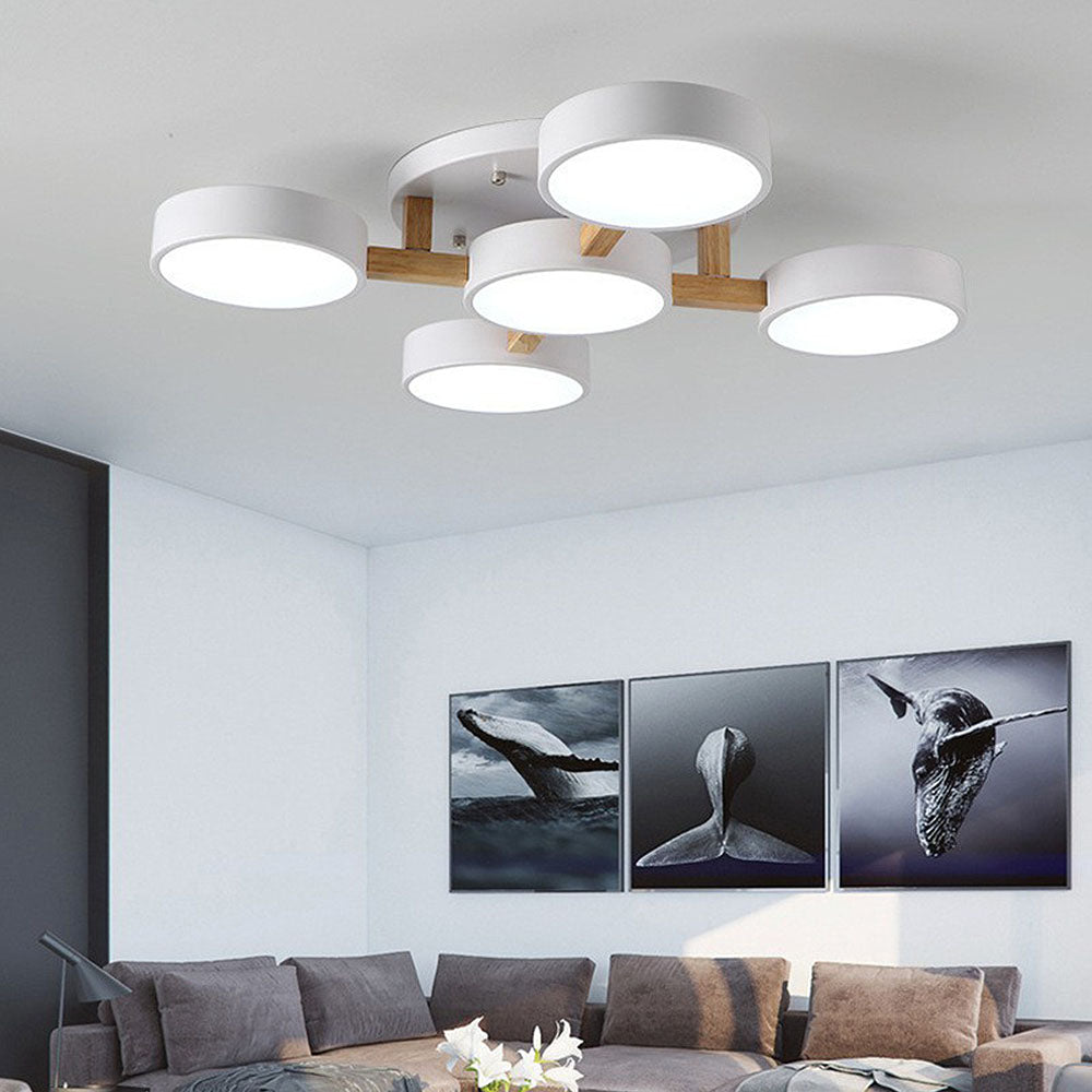 Wood Frame LED Ceiling Light