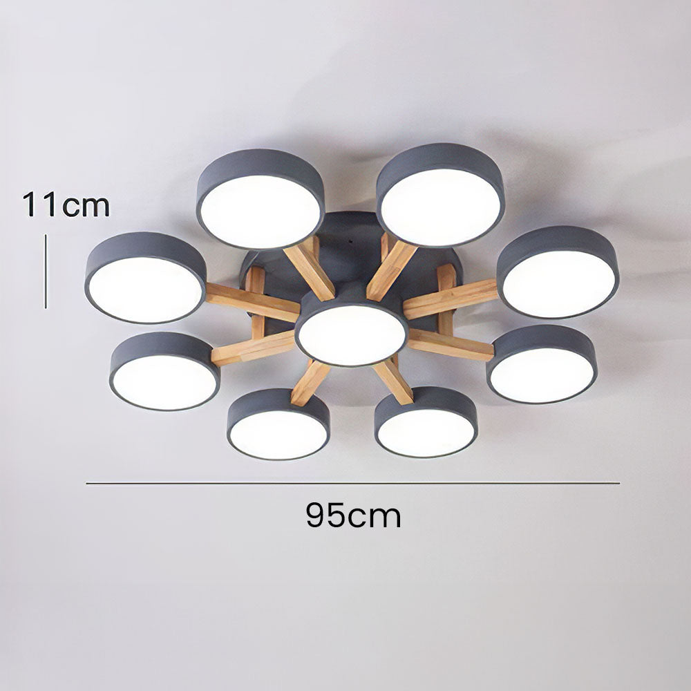 Wood Frame LED Ceiling Light