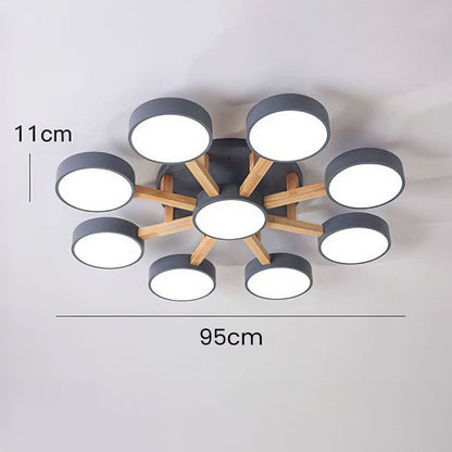 Wood Frame LED Ceiling Light