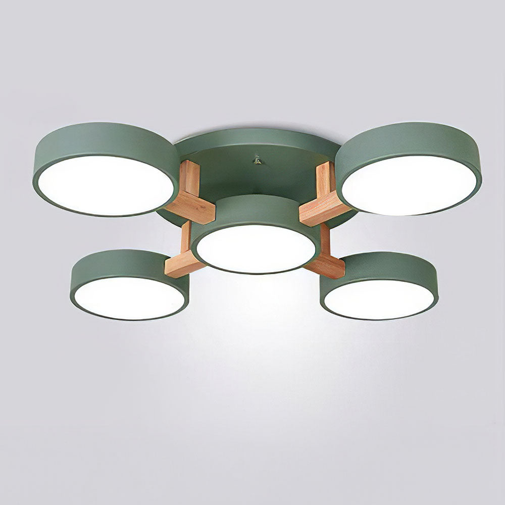 Wood Frame LED Ceiling Light