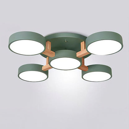 Wood Frame LED Ceiling Light
