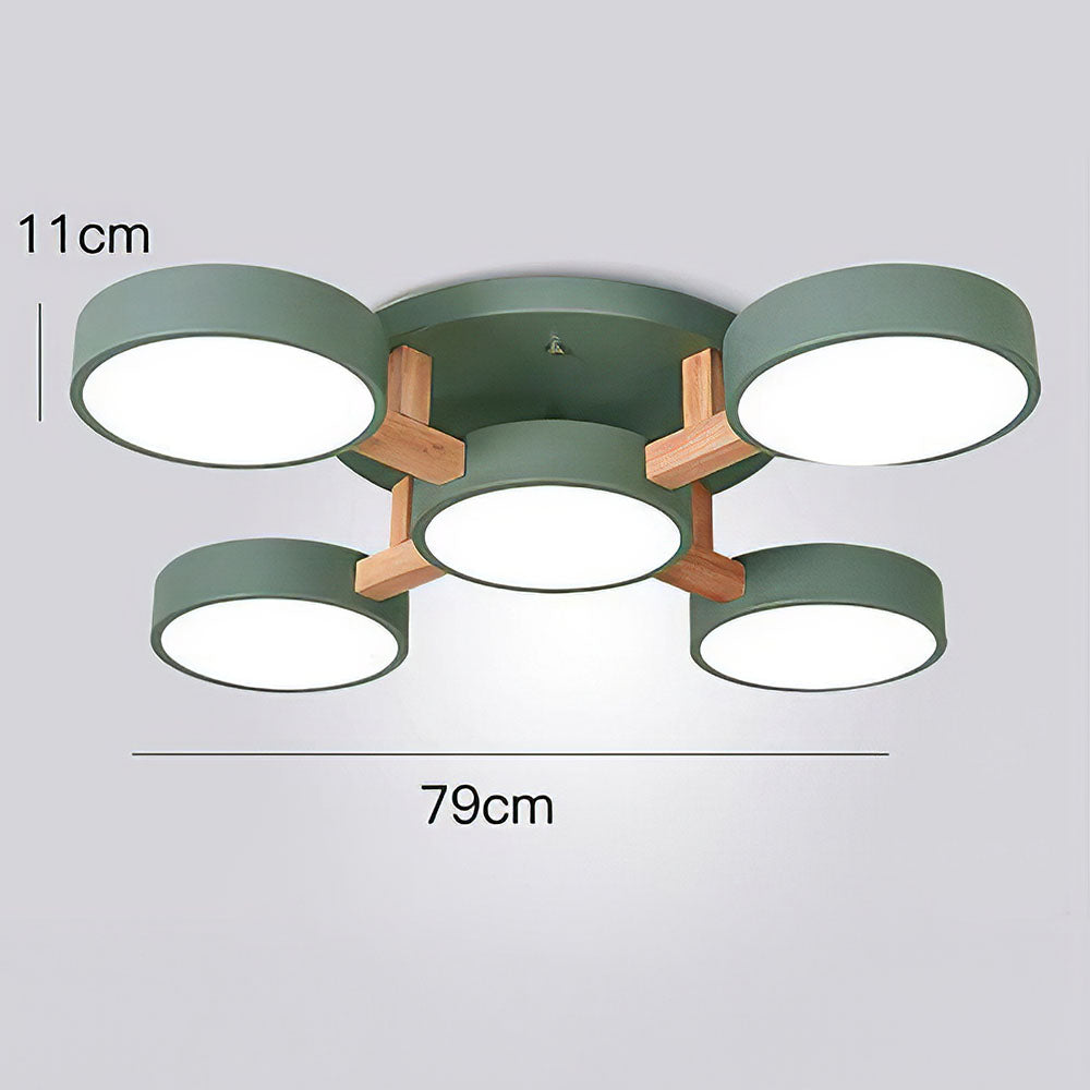 Wood Frame LED Ceiling Light