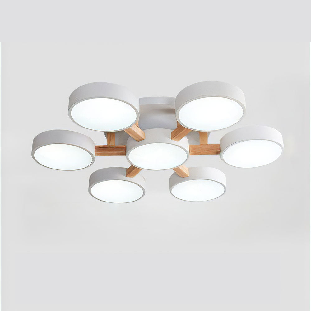 Wood Frame LED Ceiling Light