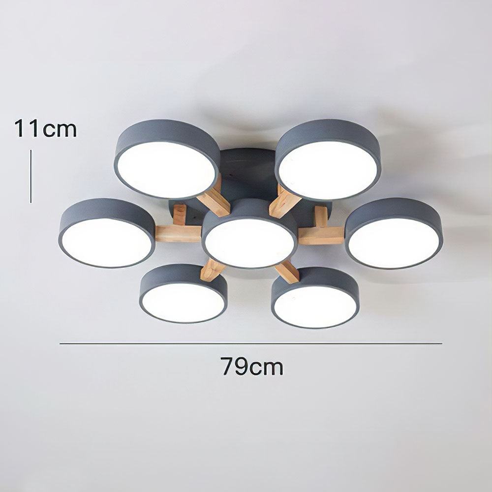 Wood Frame LED Ceiling Light