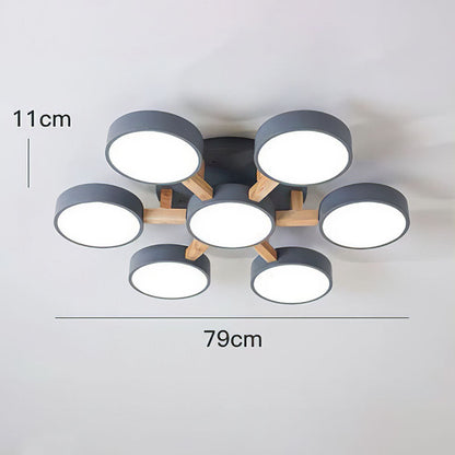 Wood Frame LED Ceiling Light