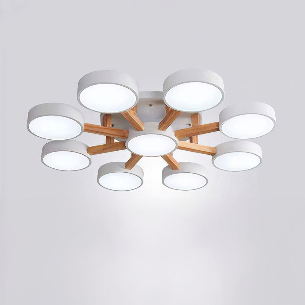 Wood Frame LED Ceiling Light