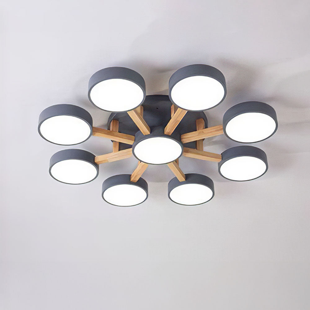 Wood Frame LED Ceiling Light