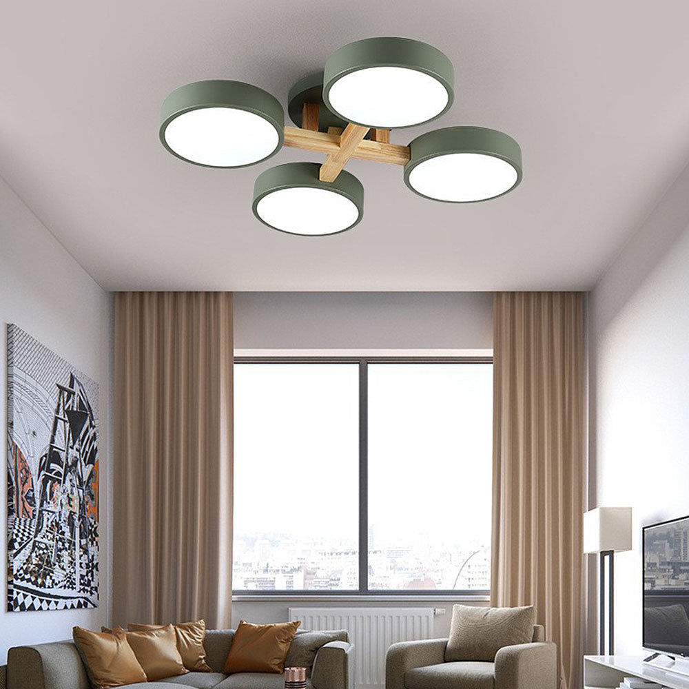 Wood Frame LED Ceiling Light