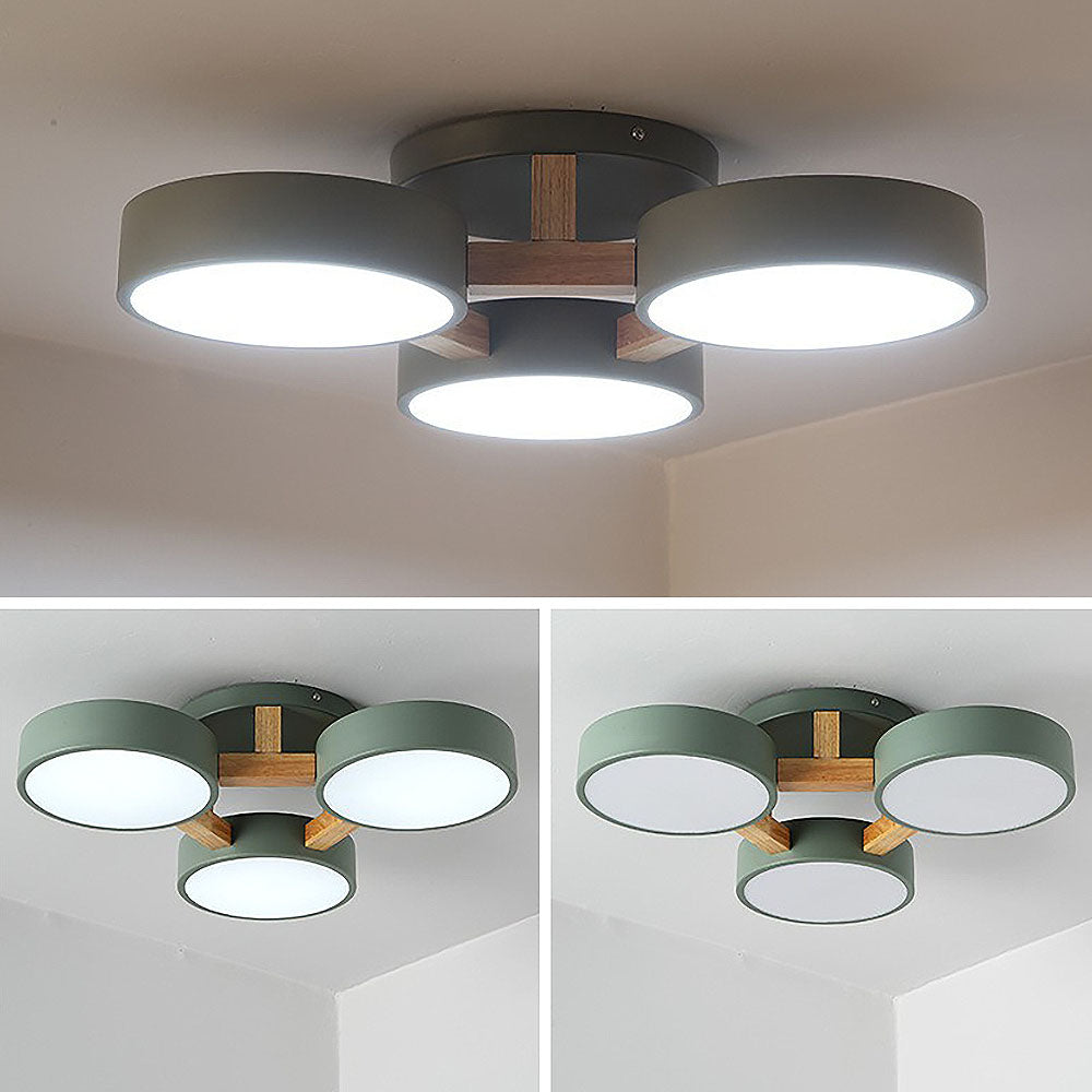 Wood Frame LED Ceiling Light