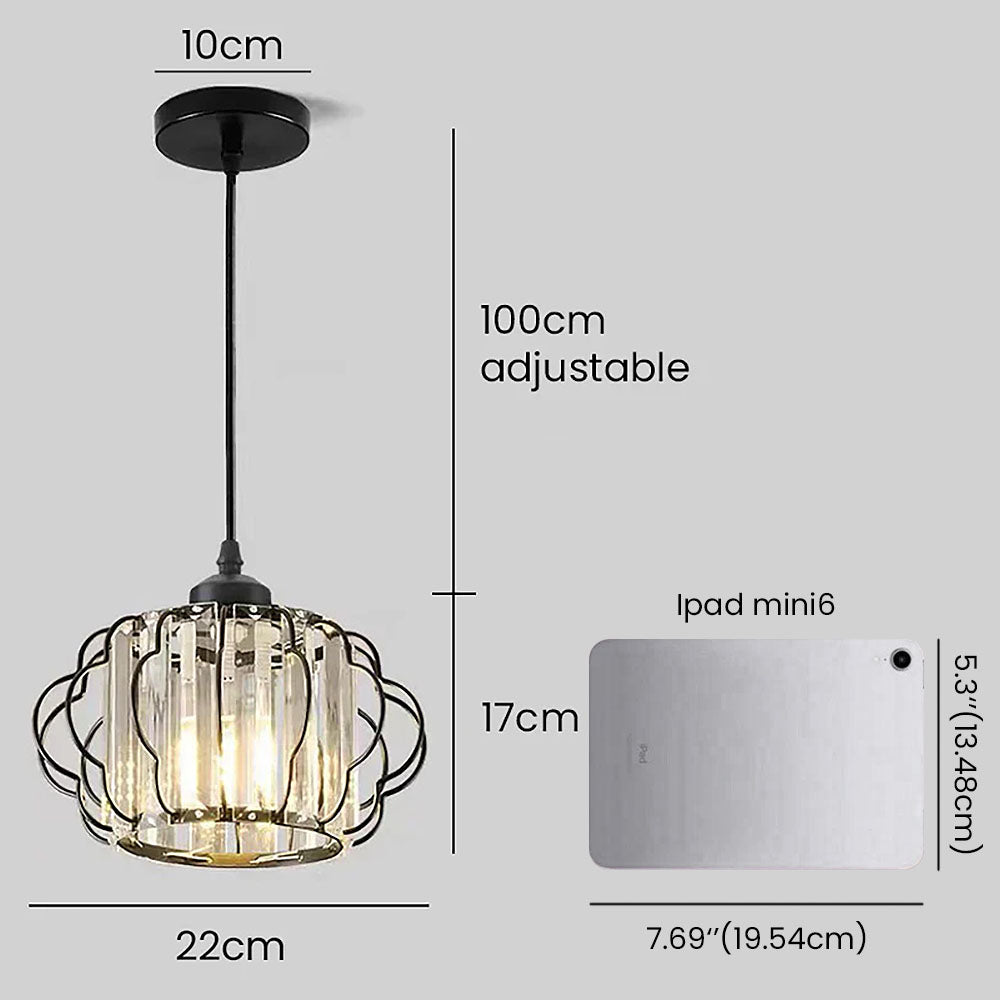 Gold Crystal Flush Ceiling Light