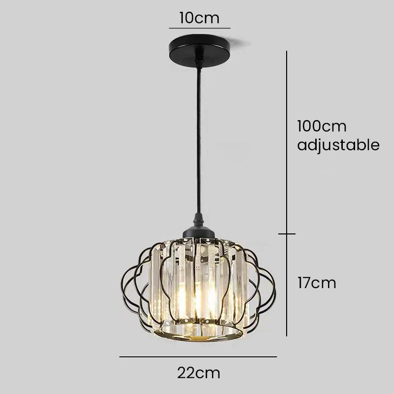 Gold Crystal Flush Ceiling Light