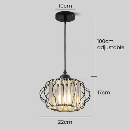 Gold Crystal Flush Ceiling Light