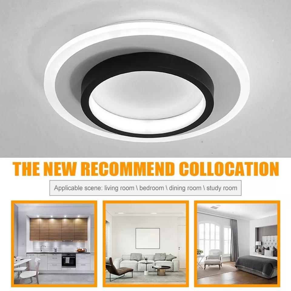 Round Metal & Acrylic Ceiling Light