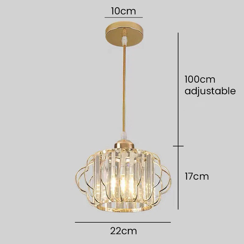 Gold Crystal Flush Ceiling Light